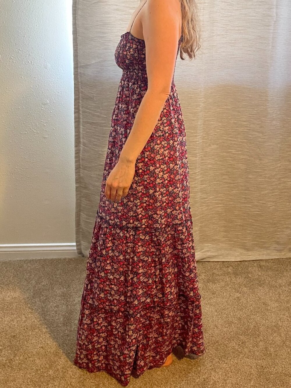 H&M Floral Maxi Dress 100% Cotton Size 4